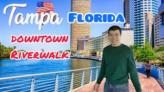 Du lịch Tampa Florida USA-Đi dạo ở trung tâm thành phố Tampa-Đi dạo bờ sông Tampa Riverwalk