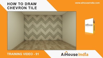 How to Draw Chevron Tile | Training Video - 91 | AiHouse India