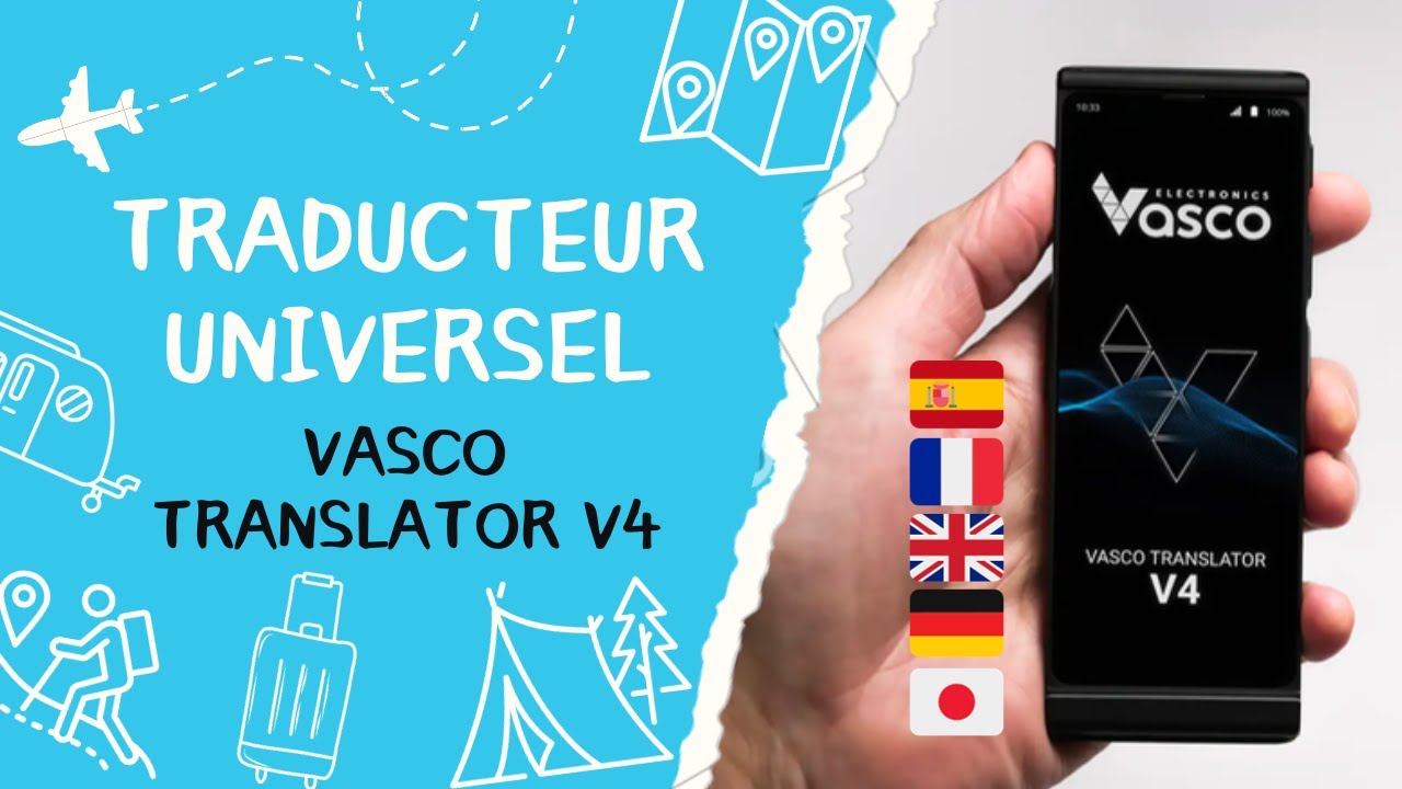 Traducteur Vocal Vasco V4 – 108 Langues – Internet Gratuit à Vie – Comme Neuf