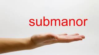 How to Pronounce submanor - American English