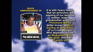 Philomene Michel ~ Short Obituary