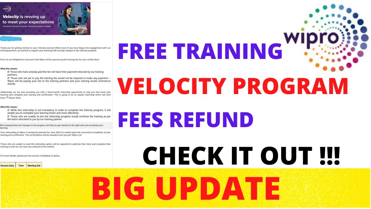 WIPRO TURBO=VELOCITY || FREE FREE || PAYMENT REFUND MAIL || GOOD NEWS 
