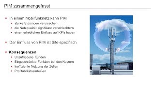 Training zu Passive Intermodulation und Low-PIM Site Installation (deutsch)