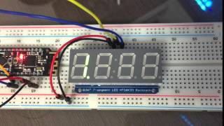 Adafruit 0.56" 4 Digit 7 Segment Display - I2C Backpack, Green