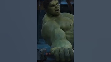 Hulk tries to pick up Thor