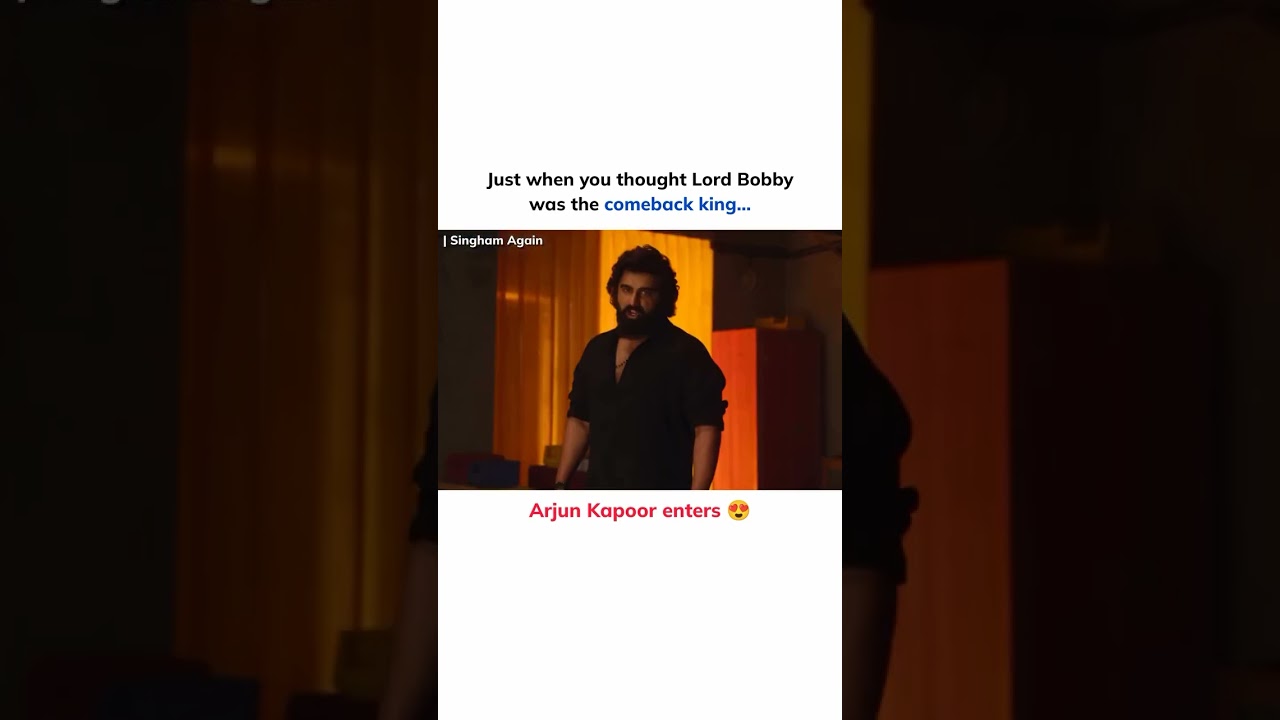 Singham Again Arjun kapoor entry_Arjun kapoor is comeback 
