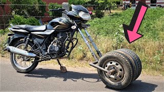 बाइक में लगाए गाड़ी के तीन बड़े टायर | बहुत मजा आया- CAR TYRE IN BIKE | Experiment By BLADE XYZ |