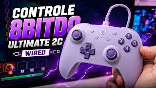 CONTROLE 8BITDO ULTIMATE 2C WIRED REVIEW do CONTROLE BOM e BARATO da 8BITDO p/ PC e TELEFONE