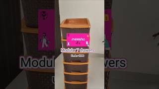 Plastic modular drawers/ multi purpose storage box #shorts #youtubeshorts #meesho #storageboxes