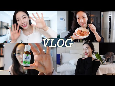 [Vlog]요즘은 백수의 삶😀 쇼핑하고 수영하고 놀고 먹는 브이로그🧡 | 택배깡, 머리 변신, ott, 요거트 레시피, 새벽수영, etc.