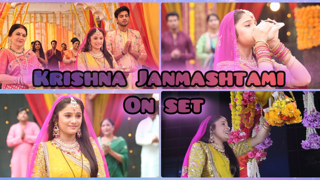 Celebrating Krishna Janmashtami on #dhartiputranandini set || @The_ShagunSingh || #nandini #vlog