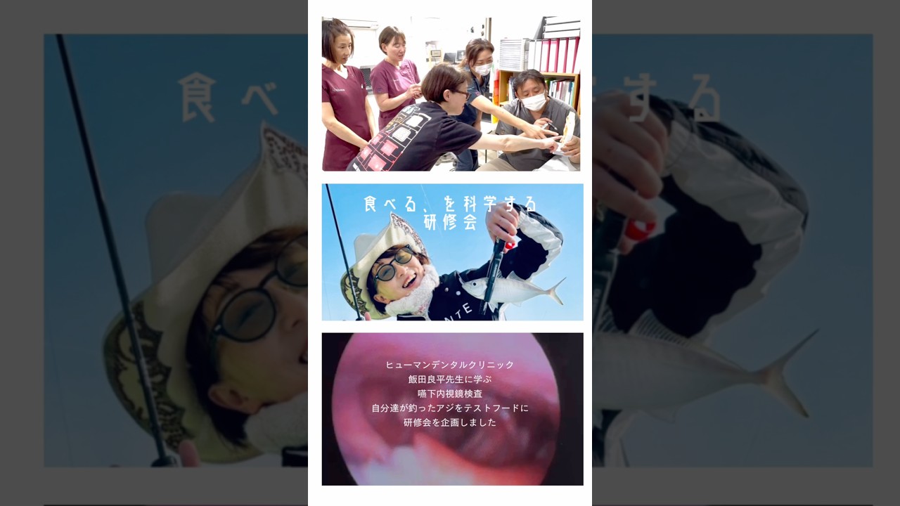 嚥下内視鏡検査を自分達で釣ったアジでテストする！　(横浜市・ヒューマンデンタルクリニック飯田良平先生)#アジング #バチコン #釣り #神奈川バチコン　　#fishing 高齢者歯科学