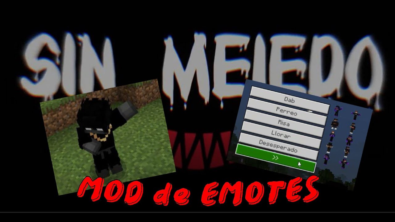 MOD EMOTES para MINECRAFT PE/BEDROCK 1.17 a 1.17.41 - YouTube