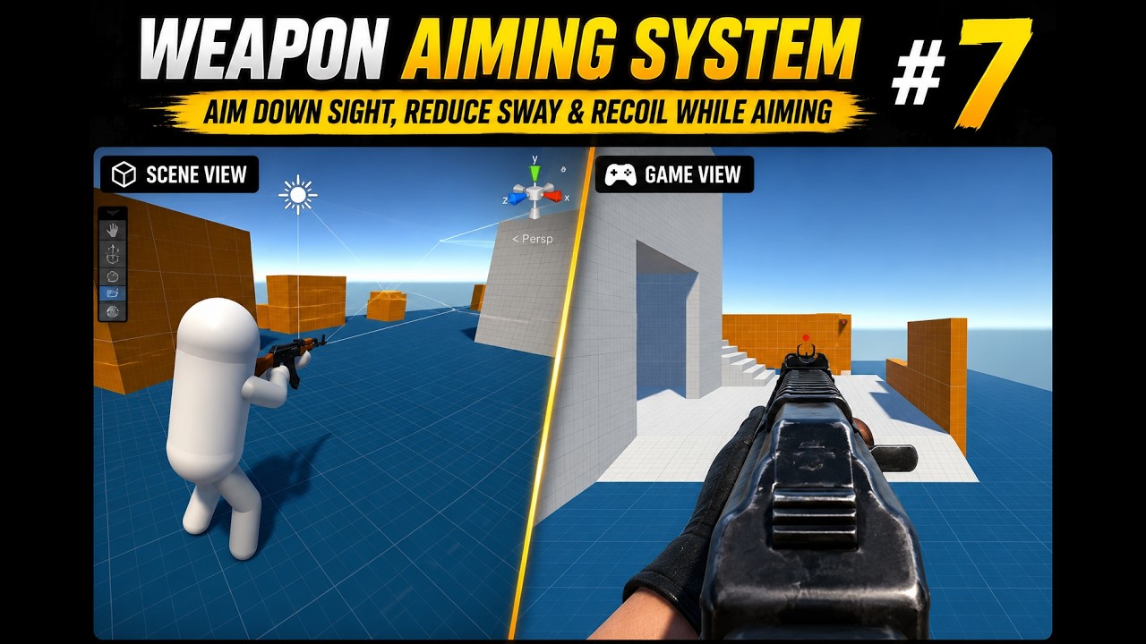Unity FPS Controller Tutorial Advance. #7 Weapon Aiming System, Reduce ...