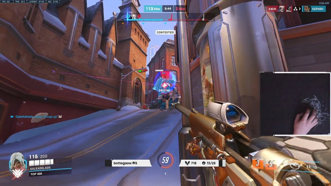 73% Accuracy! Gale Ana God Overwatch 2 Season 7 Gameplay Top 500