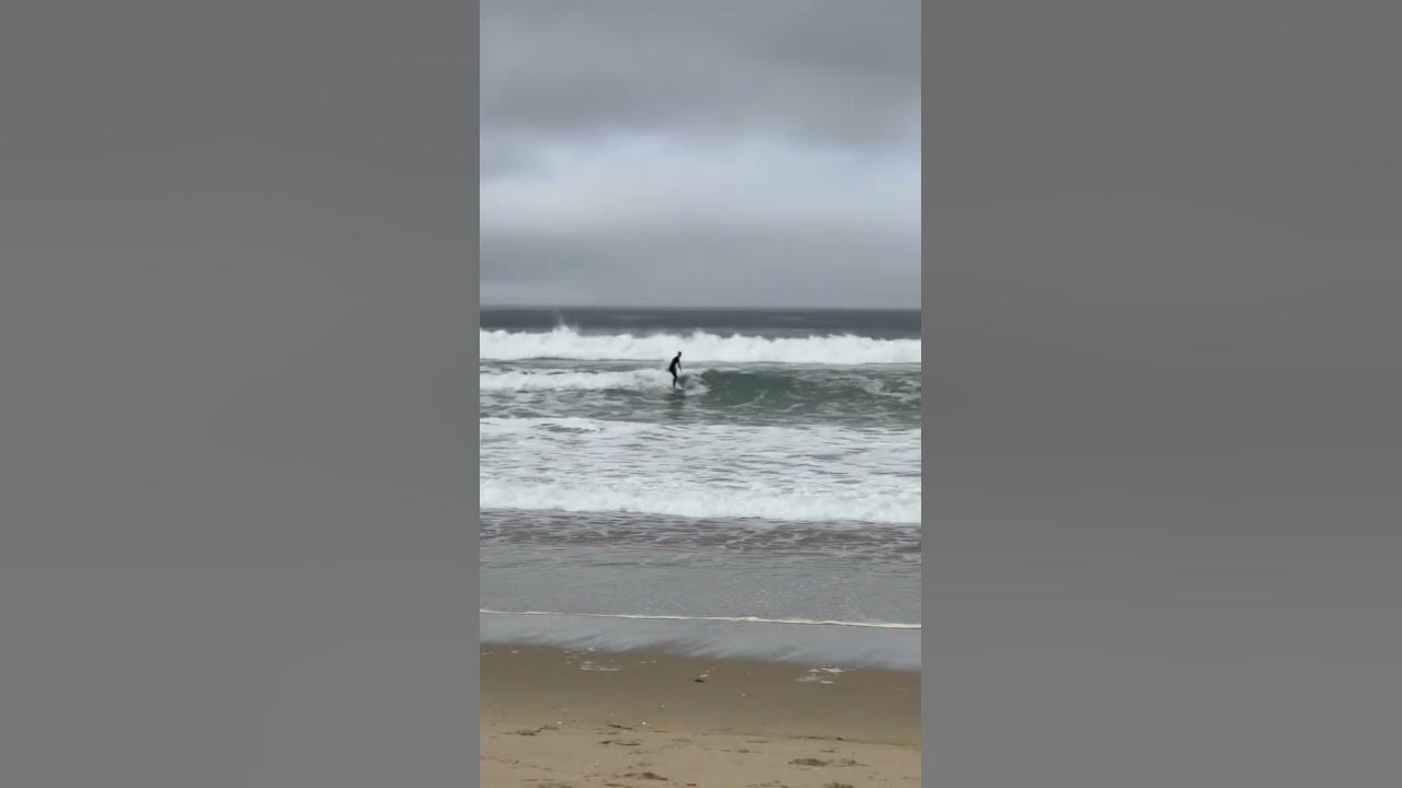 Surfing perfect closeout waves on surf trip to LA shorts 