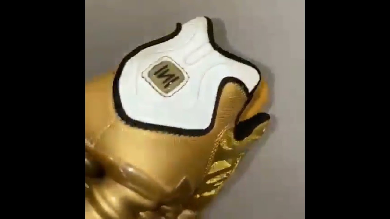 Beautiful golden Nike shoes
