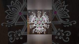 Easy Star Kolam using 5-3 dots #shorts #kolam #star #easy Easy Star Kolam using 5-3 dots #shorts #kolam #star #easy