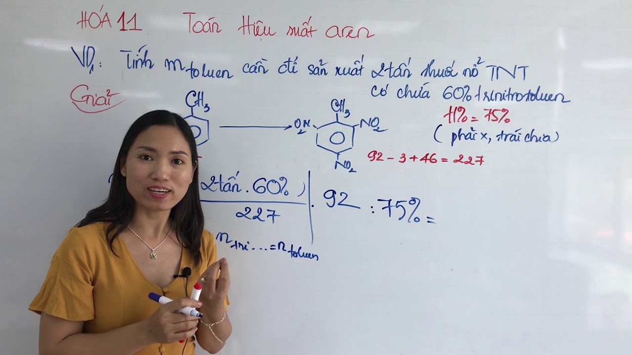 HÓA 11 - Toán Hiệu Suất Phản Ứng Hydrocarbon Thơm