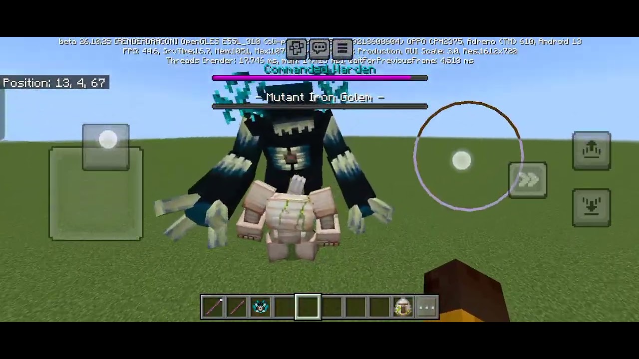 Commanded Warden vs All Iron Golems In Minecraft Bedrock Mob Battles