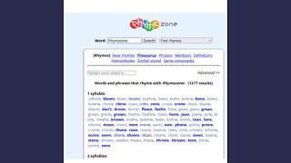 rhymezone