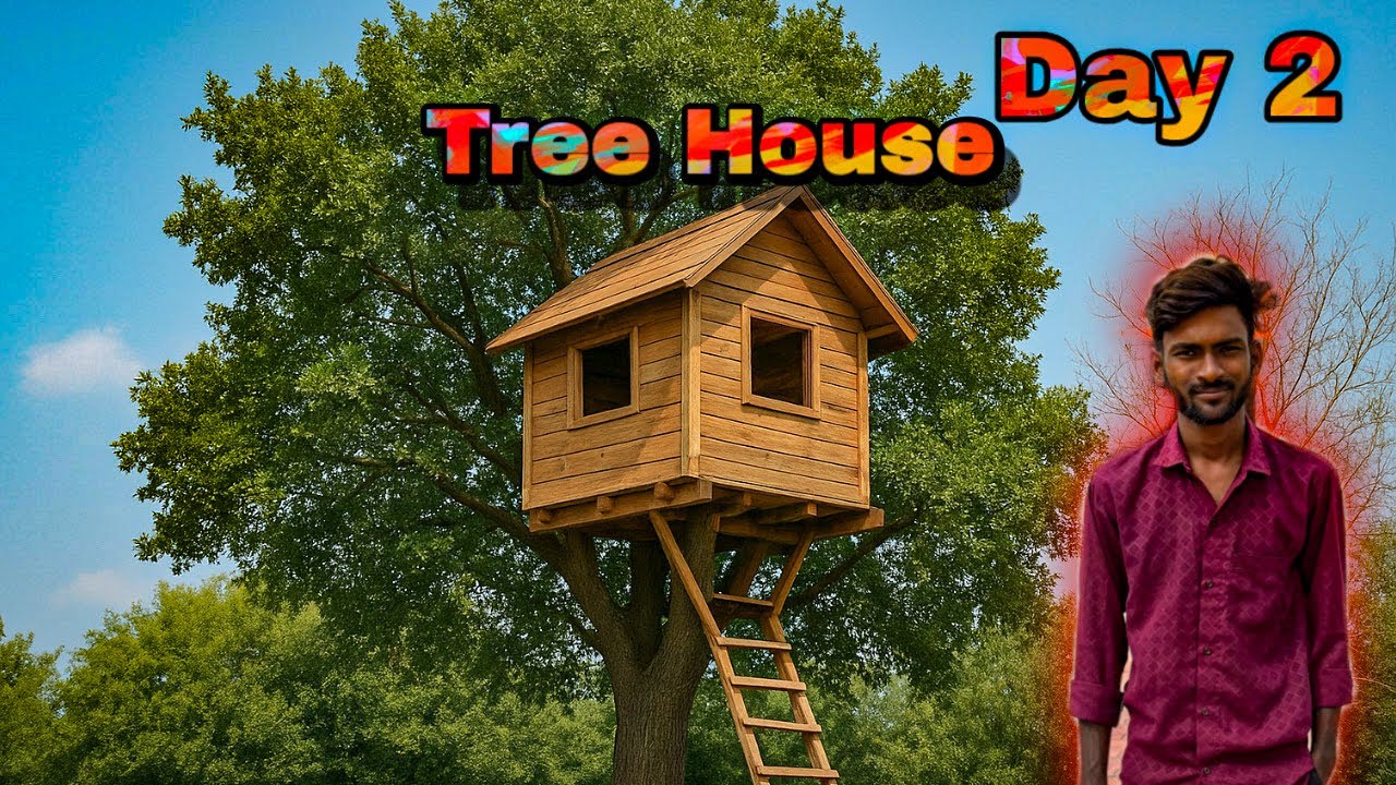 Real Life Tree House Day 2 ! पेड़ पे गर बना रहे है हम भी ? 