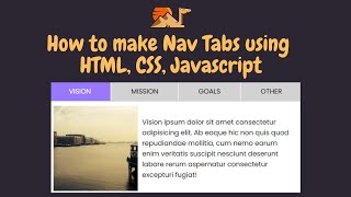 How to make nav tabs using html css & javascript