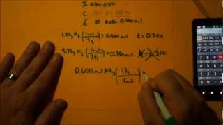 Percent Yield and Limiting Stoichiometry (% yield Ex. 2)