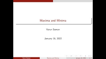 MAT101-Module 2- Maxima and Minima
