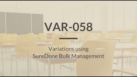 SureDone: Variations Training (5 of 5) - Bulk Listing Variations
