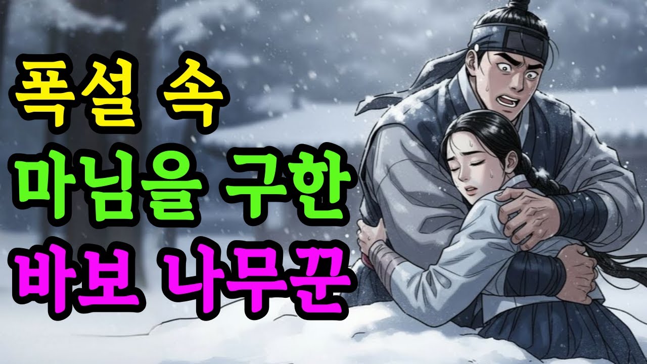 폭설 속 마님을 구한 바보 나무꾼 [야담/민담/전설/설화/옛이야기]