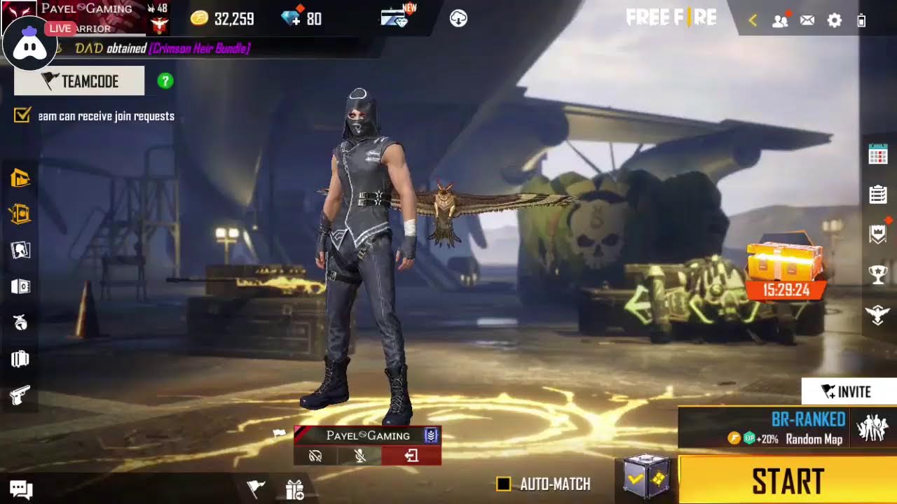 [English] Garena Free Fire : 😴 stream | Playing Squad | Streaming with Turnip