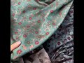 Vintage Orange Floral Print Faux Silk Xiangyun Fabric