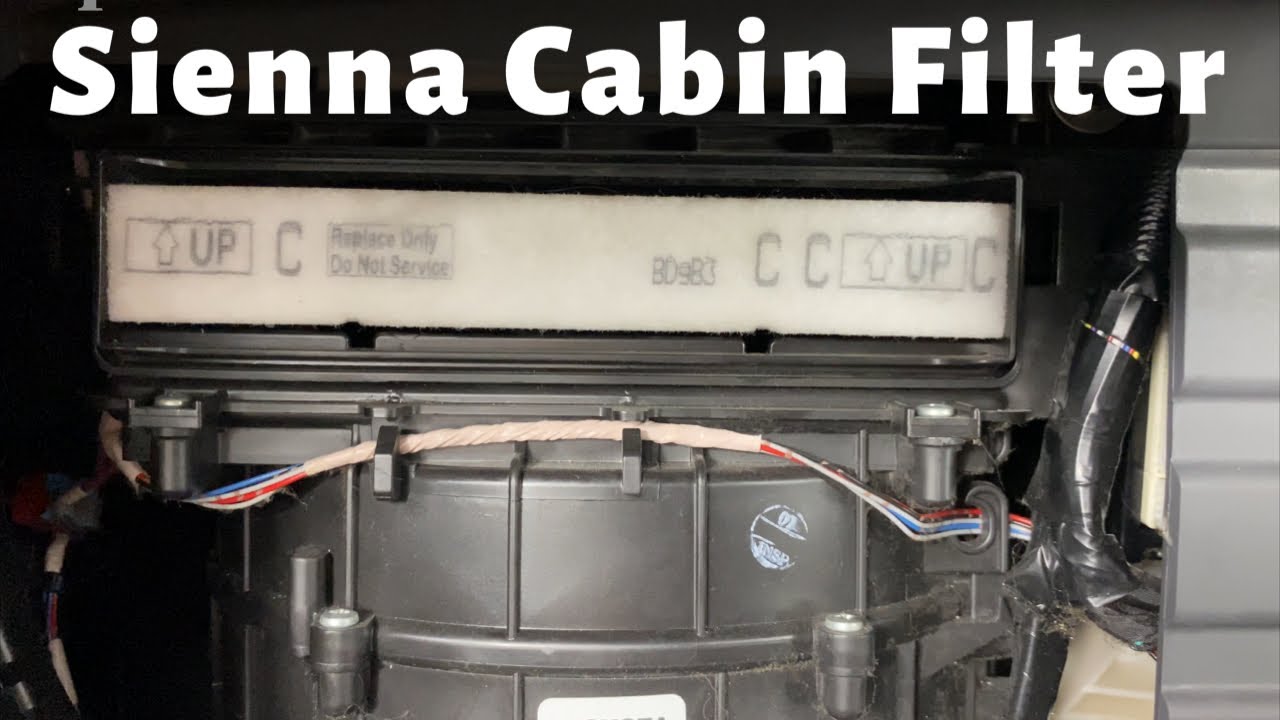 How To Change 2011 2020 Toyota Sienna Cabin Air filter Replace