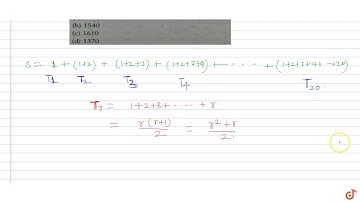 Find the sum of the series `1 + (1 +2) + (1 +2 +3)+(1+2+3+4)+...+(1+2+3+......+20)`.