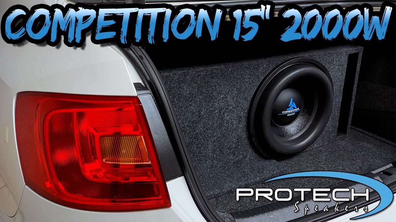 SUBWOOFER PROTECH COMPETITION 2000W 15 POL. TOCANDO NO JETTA!!! FALTA