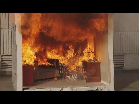 san-diego-fire-department-give-demonstration-on-how-fast-a-christmas-tree-can-go-up-in-flames