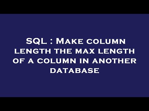 SQL : Make