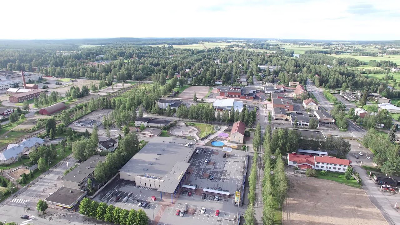 Ilmakuvausta Kurikan keskustassa