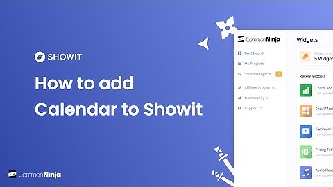 How to add a Calendar to Showit