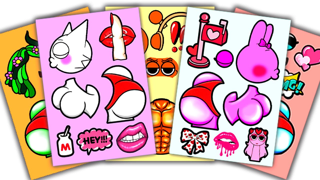 Incredibox Sprunki Sinner Edition BUT GIRLS SUS MOD | Paper DIY Sticker Book