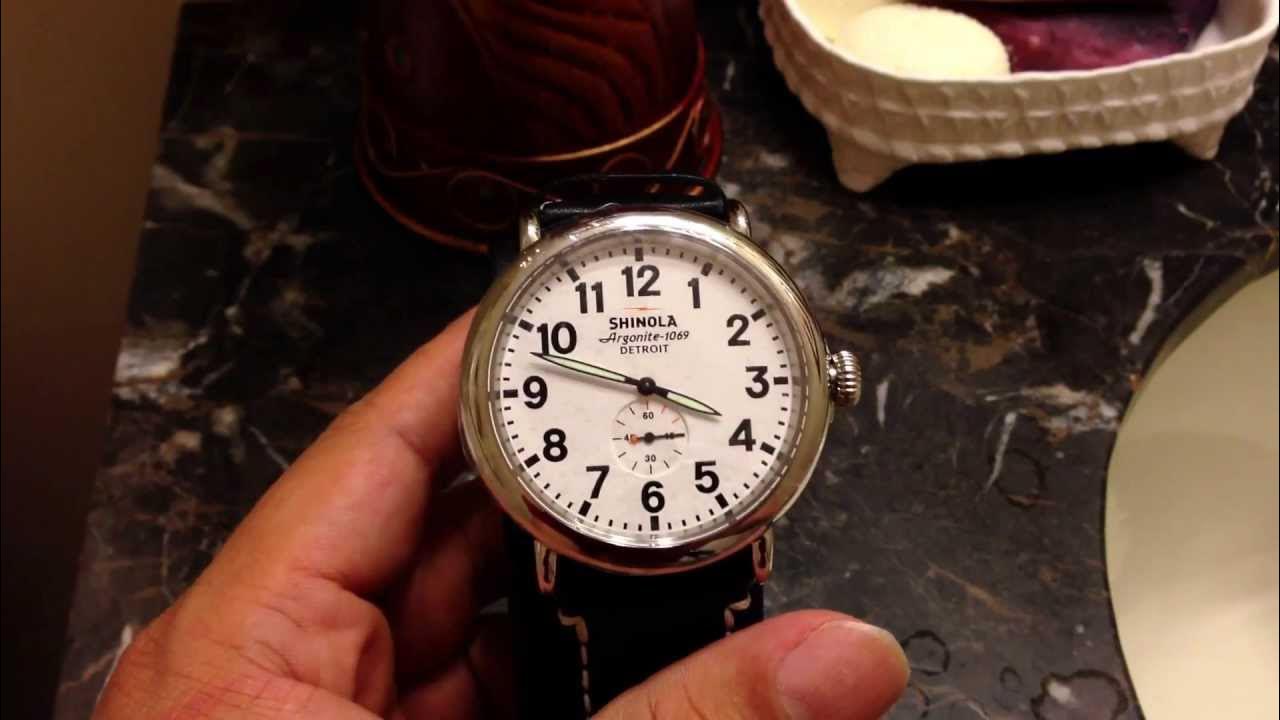 What parts of the white faced Shinola Runwell 47mm Detroit built watch