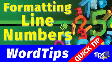 Formatting Line Numbers