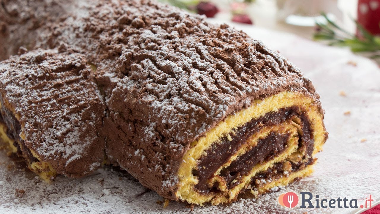 Tronchetto Di Natale Con Ricotta E Cioccolato.Tronchetto Di Natale Facile E Veloce Ricetta It Youtube