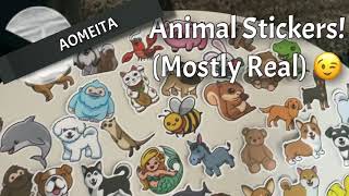 AOMEITA 100 pcs Nature Animals Stickers Pack for Kids, Boys, Girls, Teens screenshot 1