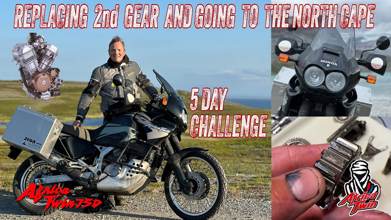 Fixing Honda XRV 750 Africa Twin motorcycle  and going to the North Cape in 5 days