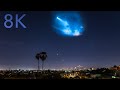 SpaceX Falcon 9 Rocket Launch Above Los Angeles Timelapse 8K | Twilight Phenomenon