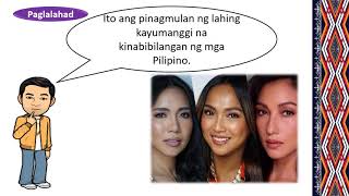 Ang videong ito ay tumatalakay sa alamat ng pinagmulan lahing
pilipino. aralin para unang markahan araling panlipunan 5.