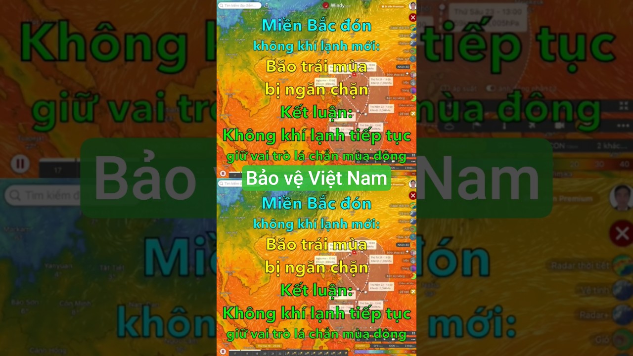 Miền Bắc đón Không khí lạnh Mới -Vai trò Lá chắn Mùa Đông: Bão trái mùa bị Ngăn chặn