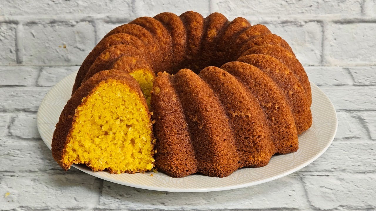 Bolo de Abóbora, Laranja e Coco